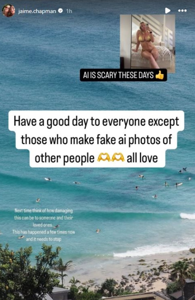 Jaime Chapman’s Instagram post.
