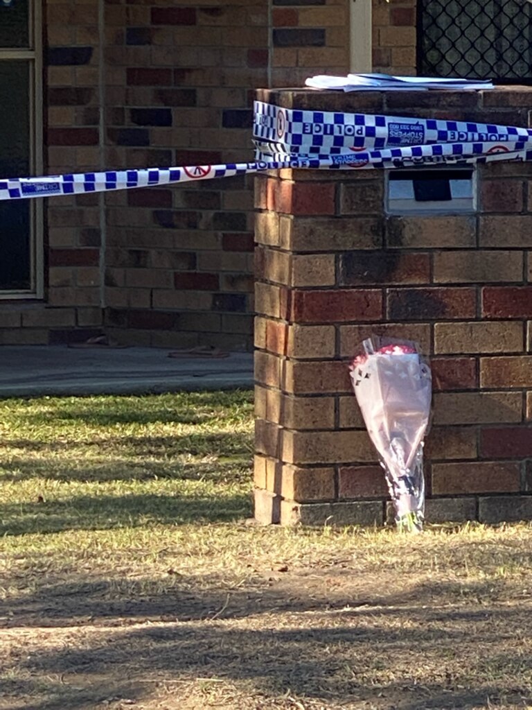 Flowers at the scene in Marsden. Picture: Supplied