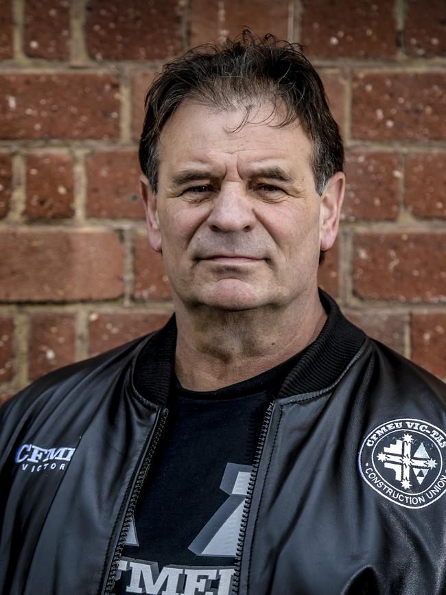 CFMEU leader John Setka threatened to stall footy-related projects recently. Picture: Roy VanDerVegt