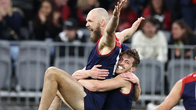 Skipper Max Gawn starred as Melbourne booked its place in the grand final. Picture: Michael Klein