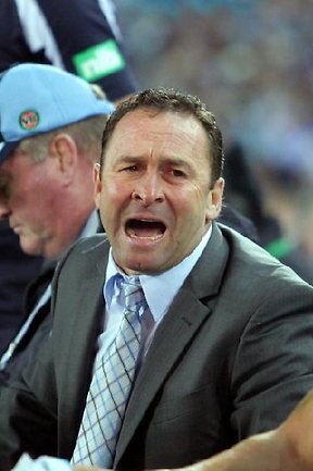 State of Origin II, 2012: NSW coach Ricky Stuart on the sideline. Picture: Adam Ward