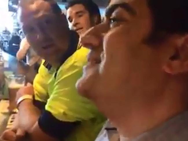 The men who ambushed Labor Senator Sam Dastyari at a Melbourne pub are in legal trouble. Picture: Facebook