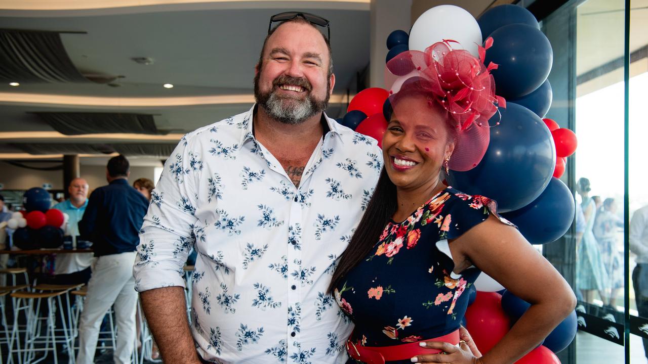 Rowena Wong and Ash Wheeler at the 2024 Darwin Guineas kicking off the Darwin Cup Carnival. Picture: Pema Tamang Pakhrin