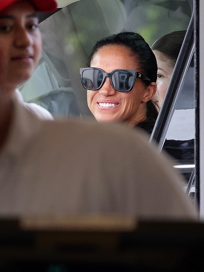 Meghan Markle was seen in the drive-through at In-N-Out. Picture: BACKGRID