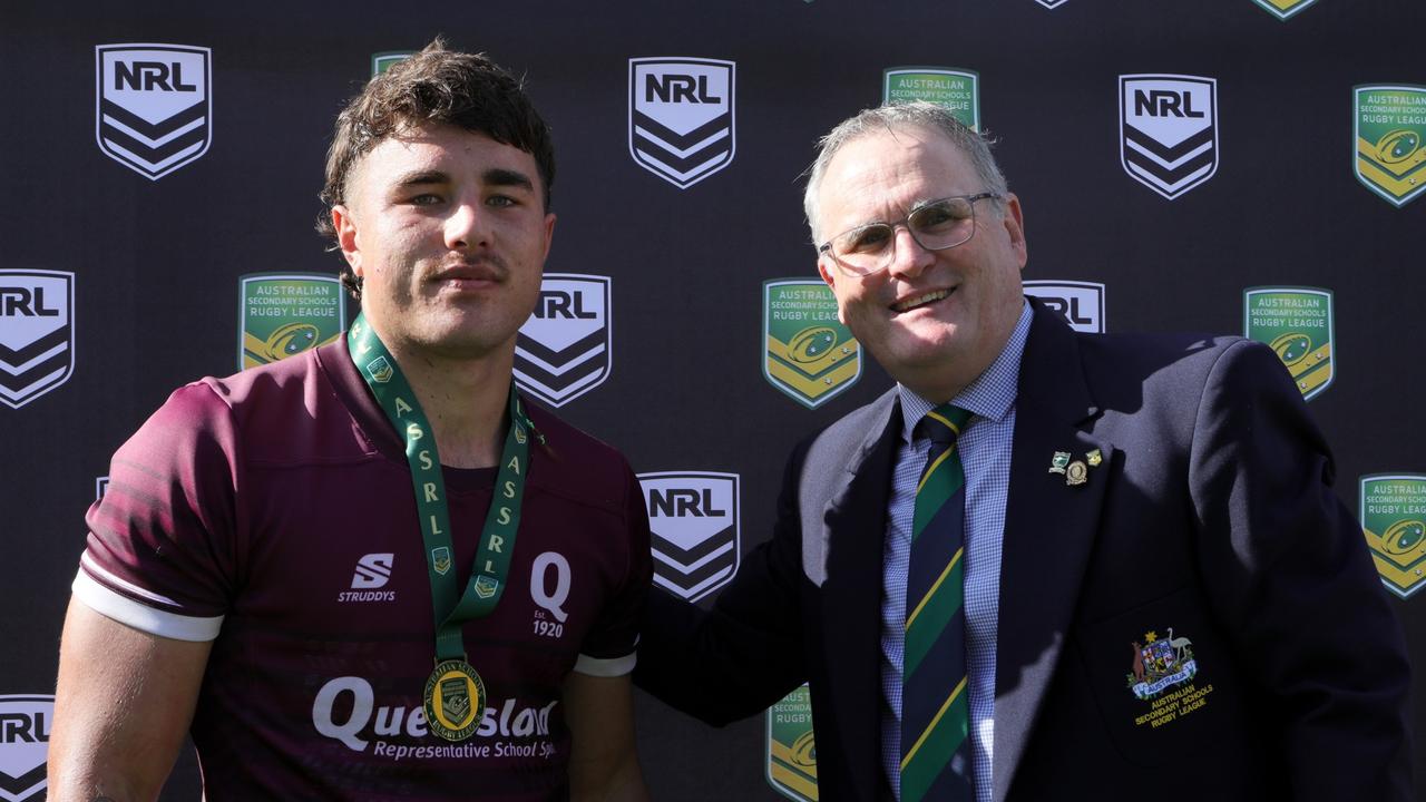 Zac Garton after being awarded Queensland MVP. Picture: Darrell Nash/ASSRL.