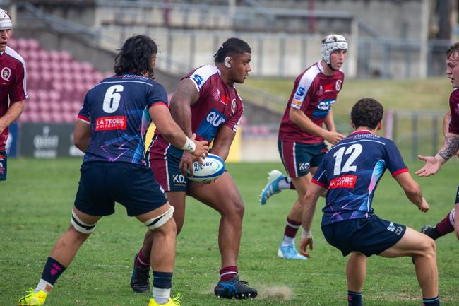 Trevor King was immense again for the Reds. Picture credit: QRU Media/ Anthony Wingard.