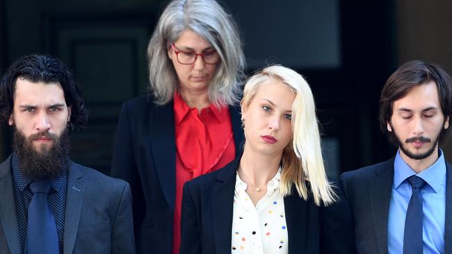 Hannah Quinn was supported by her family in court today. Picture: Tracey Nearmy