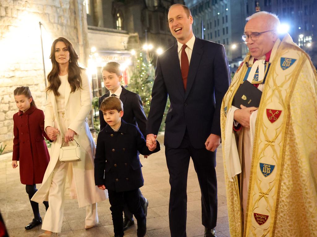 Kate is joined by husband Prince William and kids Princess Charlotte, Prince George and Prince Louis at last year’s event in London. Picture: Chris Jackson/Getty Images