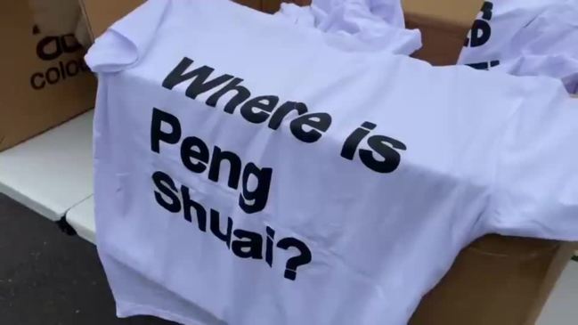 ‘Where is Peng Shuai?’: T-Shirts Handed Out Ahead of Australian Open Women’s Final