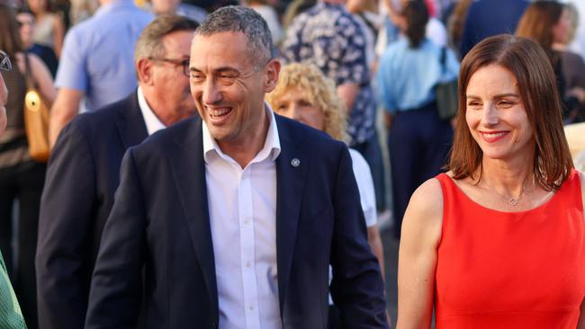 Labor's candidate for the Dunstan by-election Cressida O'Hanlon with Transport Minister Tom Koutsantonis at the 2024 Norwood Greek Festival at the Greek Orthodox Community and Parish of Prophet Elias. Picture: Facebook