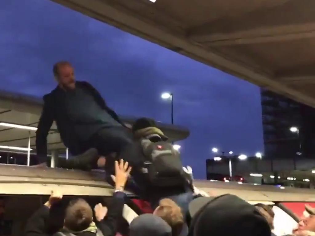 The man was pulled down on to the ground. Picture: Supplied