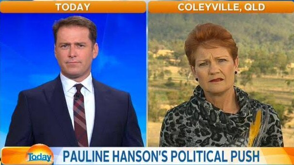 Karl Stefanovic is coming back to Today but Pauline Hanson is not.