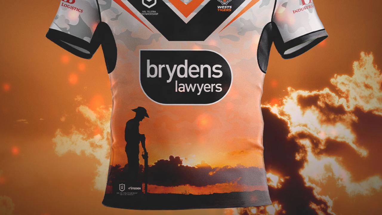 2023 Wests Tigers Anzac / Home / Away Shirt Mens Rugby Jersey Size:S-5XL  （Print Custom Name Number）Top Quality Free Delivery