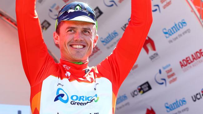 TOUR DOWN UNDER - STAGE 6 - Adelaide street Circuit. Sprint jersey winner Simon Gerrans. Photo Sarah Reed.