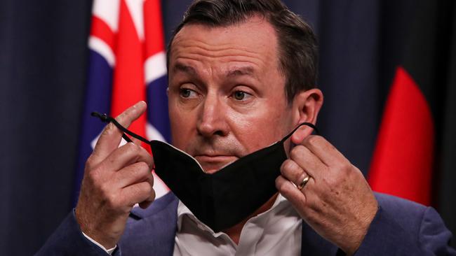 WA Premier Mark McGowan locked Perth and Peel down for three days. Picture: Colin Murty