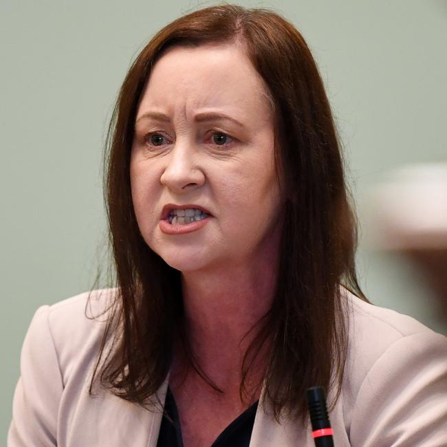 Health Minister Yvette D’Ath in Question Time yesterday. Picture: Dan Peled/NCA NewsWire