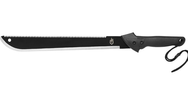 The group purchased several 18-inch machetes. Image: Gerbergear.com