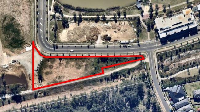 Proposed site of the Jordan Springs Tavern on Lakeside Pde, Jordan Springs. Picture: Supplied