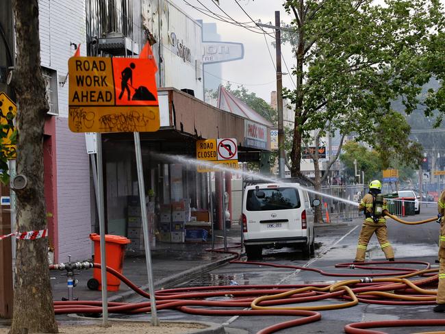 No-one is believed to be injured in the fire. Picture: Hamish Blair