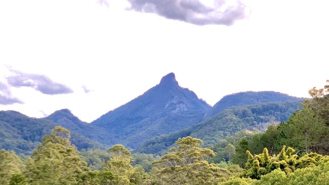 A view of Wollumbin National Park (aka Mount Warning).