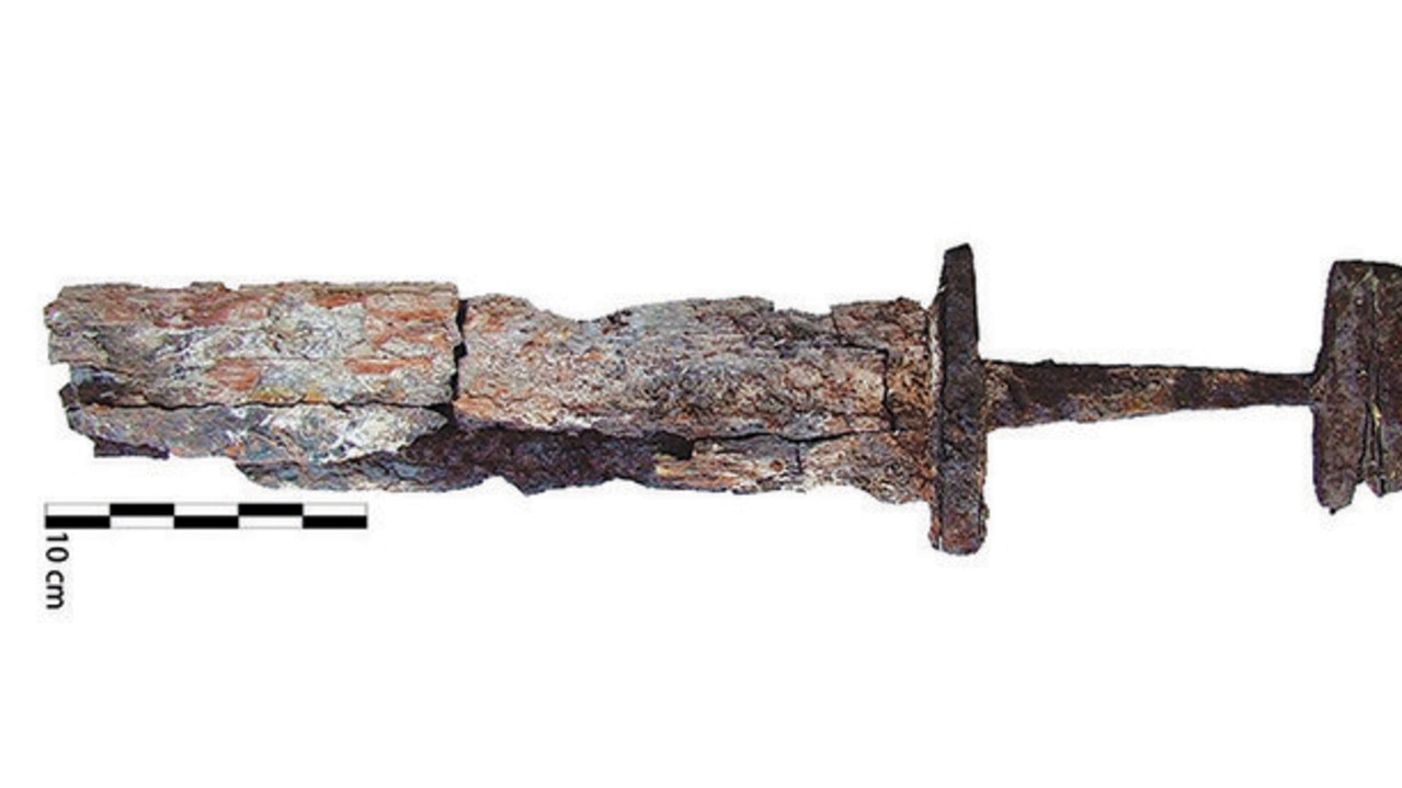 The Viking sword recently unearthed in Turkey. Picture: Akdeniz University