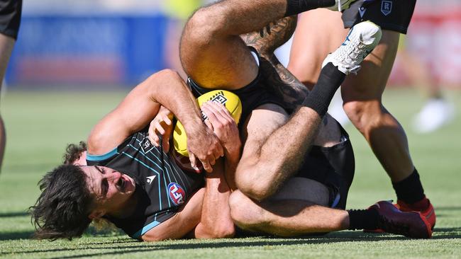 Lachie Jones could add a further dimension to the Power’s midfield. Picture: Getty Images