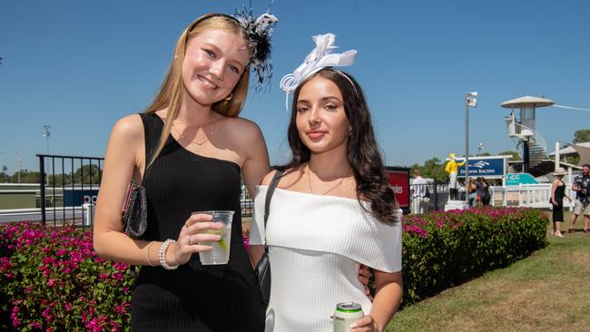 Charley Sant and Amelia Roe at the 2024 Darwin Cup Carnival Derby Day. Picture: Pema Tamang Pakhrin