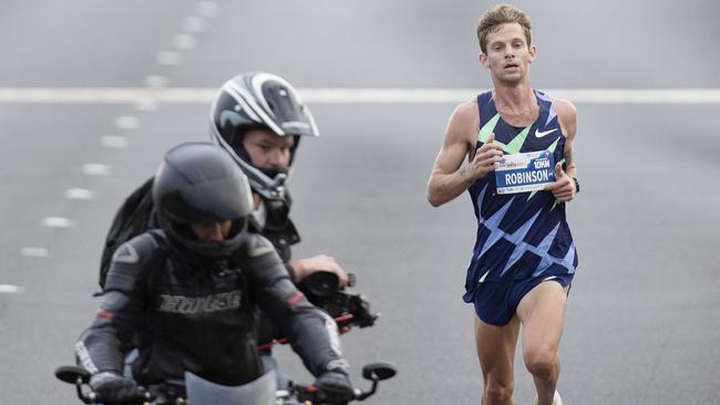 Brett Robinson became the nations new record holder after a 2:07:31 performance to take the honours away from Rob de Castella who held it for 36 years Picture: Chris Kidd