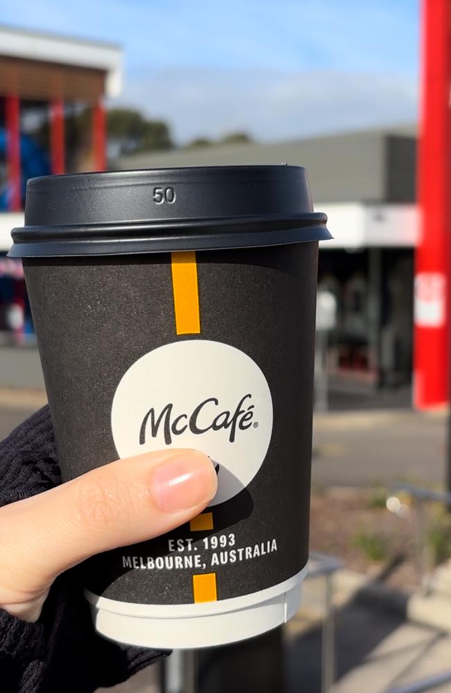 Despite being a nation of ‘coffee snobs’, 1 in 4 of every cup sold in Australia is bought at Macca’s. Picture: news.com.au