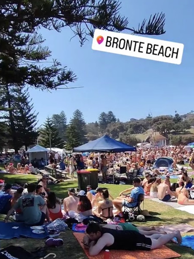 Bronte Beach, Sydney, trashed by Christmas Day partiers