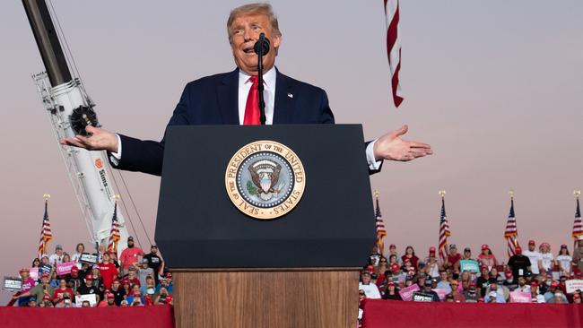 US President Donald Trump holds a Make America Great Again rally in Florida. Picture: AFP