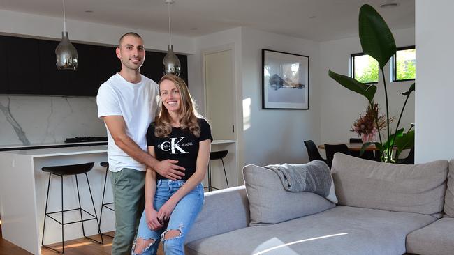 Danielle and Petros hope to secure a sale of the Cheltenham pad amid the pandemic. Picture: Nicki Connolly