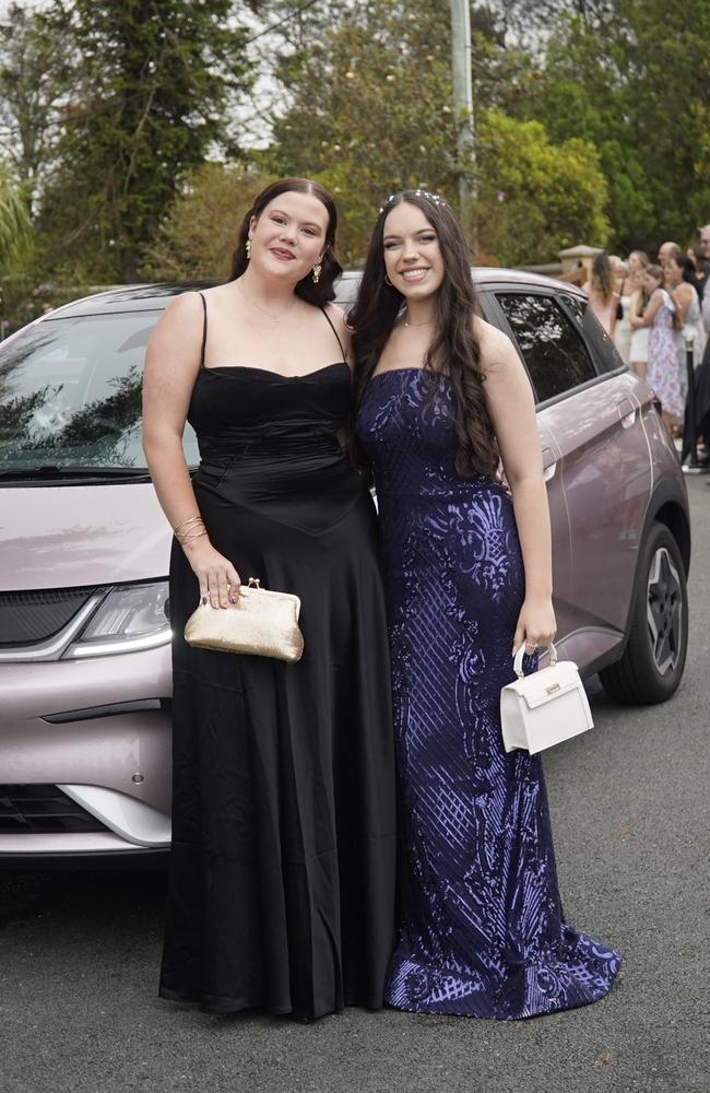 Students arriving in style for the 2024 Glasshouse Christian College formal at Flaxton Gardens.