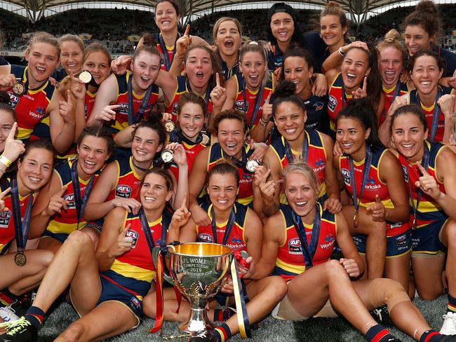 Getting the team back together: 20 out of the Crows 21 grand final-winning players have re-signed to the club for the 2020 season. PHOTO: Michael Willson/AFL Photos