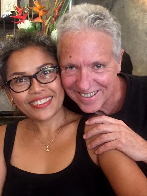 The Australian's cartoonist Bill Leak with wife Goong.