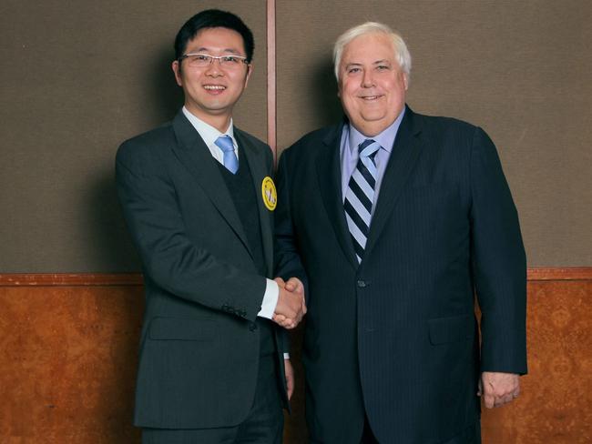 Zhenya Dio Wang with Clive Palmer.