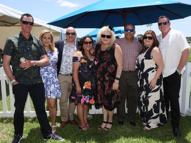 MELBOURNE, AUSTRALIA – DECEMBER 8 2024 Denise and friends attend the Werribee Cup in Werribee on December 8th, 2024. Picture: Brendan Beckett