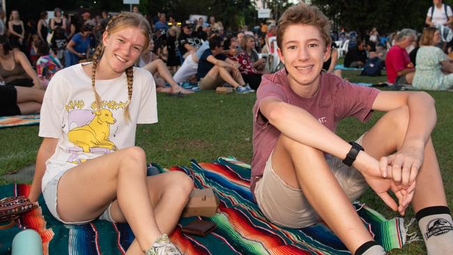 Heidi Barker and Sam Barker at the Northern Land Council 50 Year Anniversary Concert in State Square, Parliament House, Darwin. Picture: Pema Tamang Pakhrin