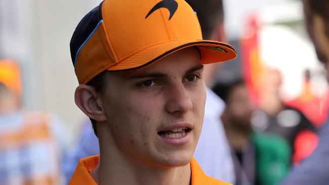 McLaren's Australian driver Oscar Piastri arrives for the first practice session of the Saudi Arabian Formula One Grand Prix at the Jeddah Corniche Circuit in Jeddah on March 7, 2024. (Photo by Giuseppe CACACE / AFP)