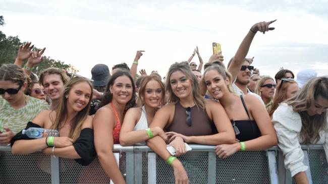 Festival-goers at The Jynx House Amplified music festival in Coolum