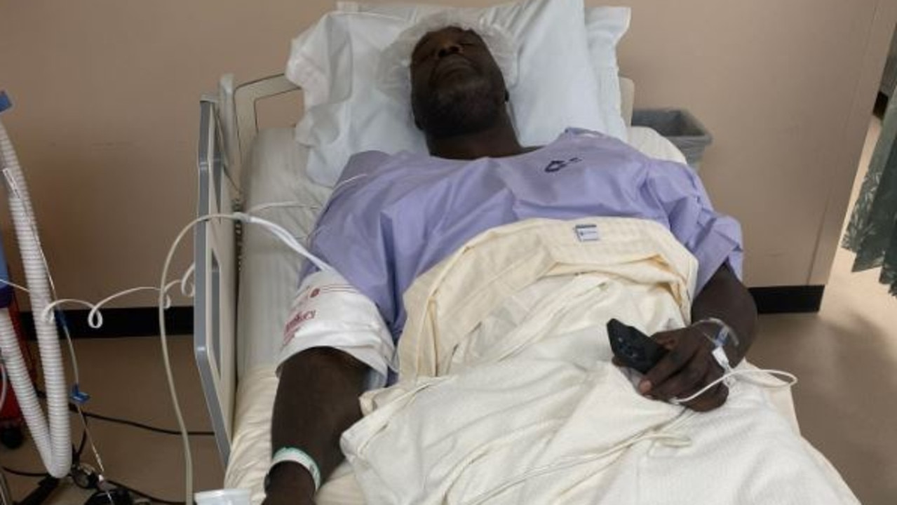 Shaquille O'Neal is on the mend after his photo in a hospital bed sparked fears among the basketball community. Picture: @Shaq on Twitter