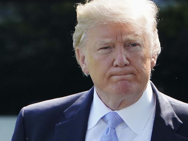 US President Donald Trump departs the White House in Washington, DC, on May 15, 2018.                 Trump is traveling to Walter Reed National Military Medical Center in Bethesda, Maryland, to visit US First Lady Melania Trump, who had surgery on May 14 for what aides called a 