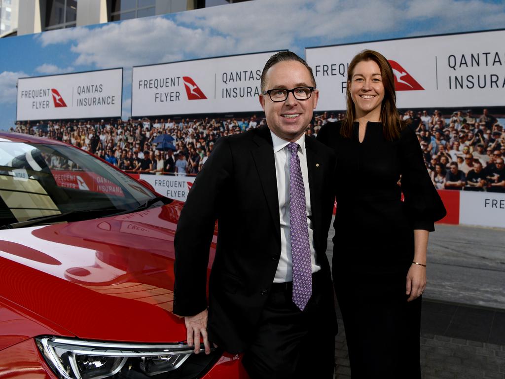 Alan Joyce and Qantas Loyalty CEO Olivia Wirth. Picture: AAP