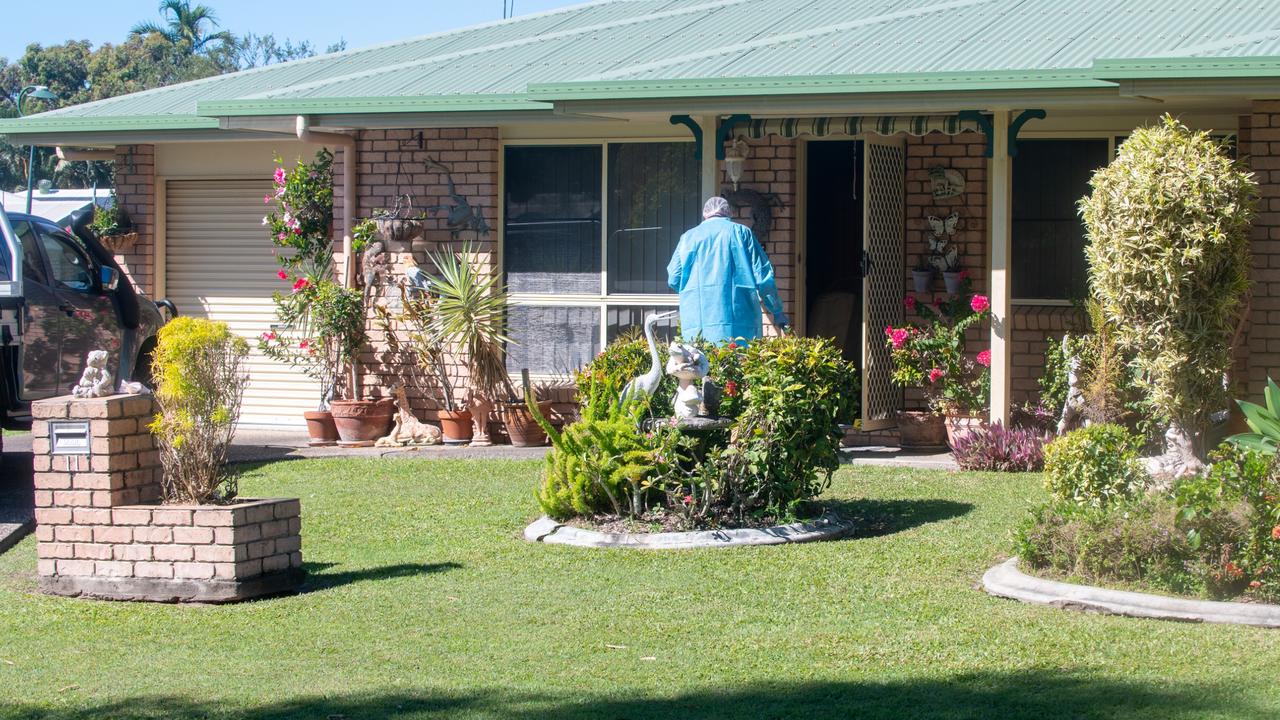 Forensic investigators at the scene of an alleged murder on Robb Pl, South Mackay on June 20, 2024. Picture: Michaela Harlow