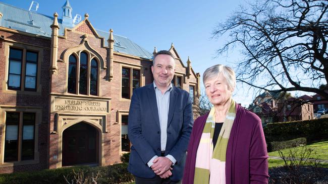 Pro Vice Chancellor - Campus Life, Professor Nicholas Farrelly and Catherine Mayhead of Glebe Residents Association at the newly refurbished Phillip Smith Centre. Picture: Linda Higginson.