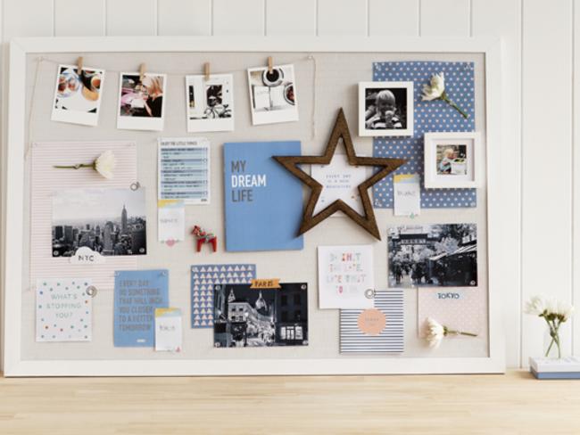 A vision board from stationery supremos kikki-k.