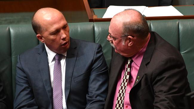 Opposition leader Peter Dutton has refused to defend Warren Entsch, after it emerged the veteran Liberal MP helped an ultra-wealthy donor jump the Covid vaccination queue by flying to the Torres Strait for his jab. Picture: AAP Image/Mick Tsikas