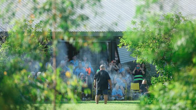 COVID-19 evacuees from the Diamond Princess in the NT this month. Picture: Glenn Campbell