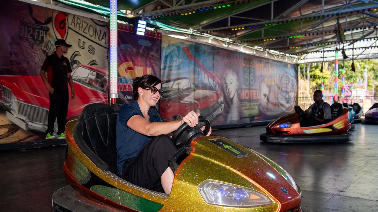 Natalie Bell enjoying the rides. Picture: Pema Tamang Pakhrin