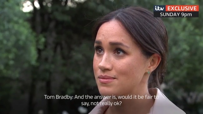 Meghan Markle opens up in an emotional interview about the struggle of being in the spotlight during her pregnancy.